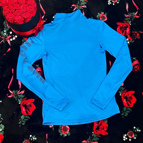 NIKE PRO DRI-FIT 1/3 Zip Long Sleeve Jacket Blue Size Large!! - Picture 3 of 5